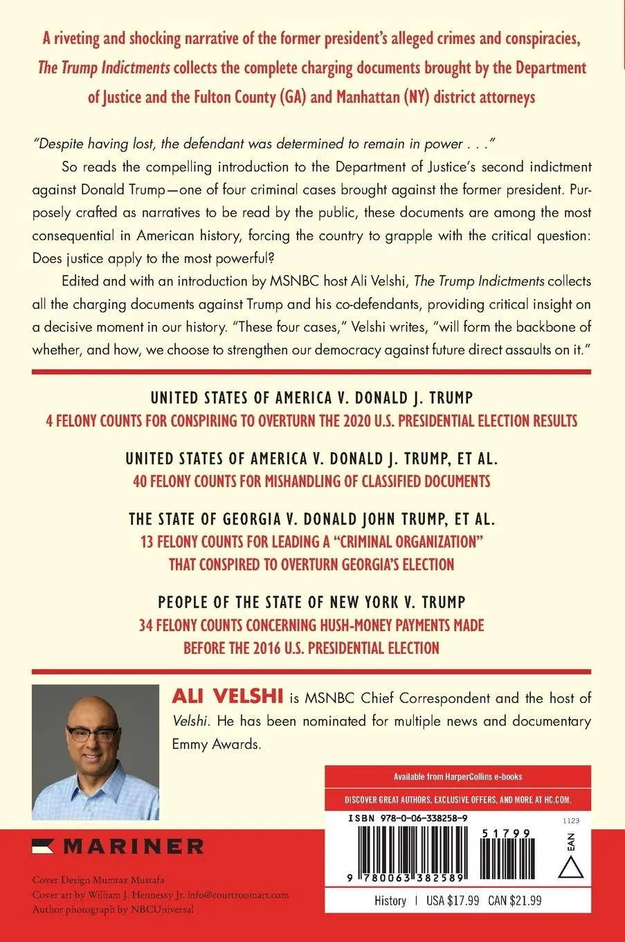 Rückseite: 9780063382589 | The Trump Indictments | Ali Velshi | Taschenbuch | Englisch | 2023