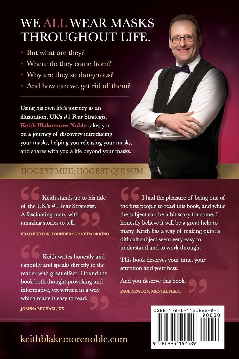 Rückseite: 9780993162589 | The Masks We Wear | Keith Blakemore-Noble | Taschenbuch | Englisch