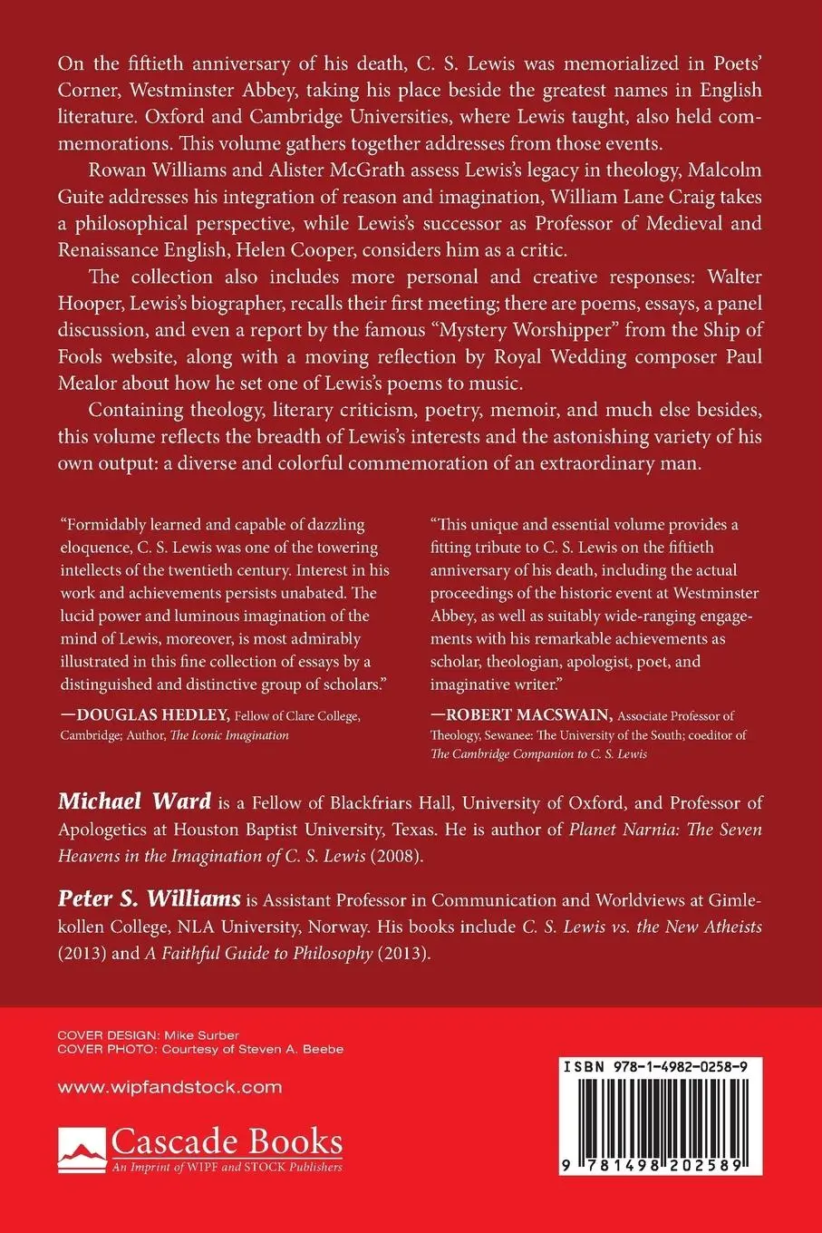 Rückseite: 9781498202589 | C. S. Lewis at Poets' Corner | Michael Ward (u. a.) | Taschenbuch
