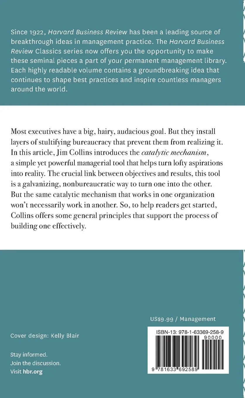 Rückseite: 9781633692589 | Turning Goals Into Results | The Power of Catalytic Mechanisms | Buch