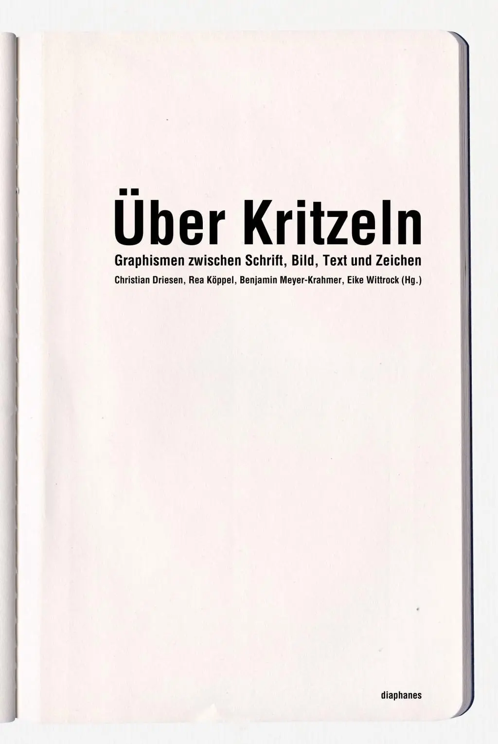 Cover: 9783037342589 | Über Kritzeln | Christian Driesen | Taschenbuch | 224 S. | Deutsch
