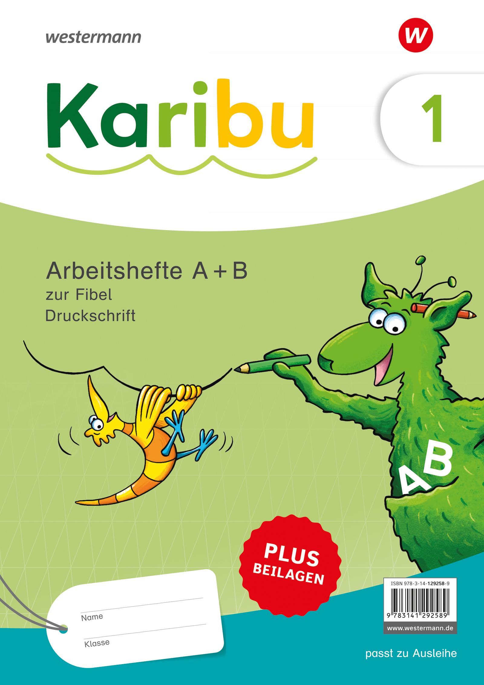 Cover: 9783141292589 | Karibu. Paket Arbeitshefte 1 (Teil A und B) Druckschrift zur Fibel...
