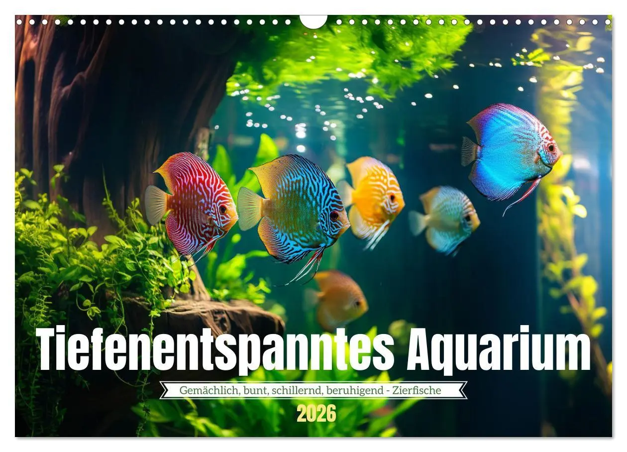 Cover: 9783457272589 | Tiefenentspanntes Aquarium (Wandkalender 2026 DIN A3 quer),...