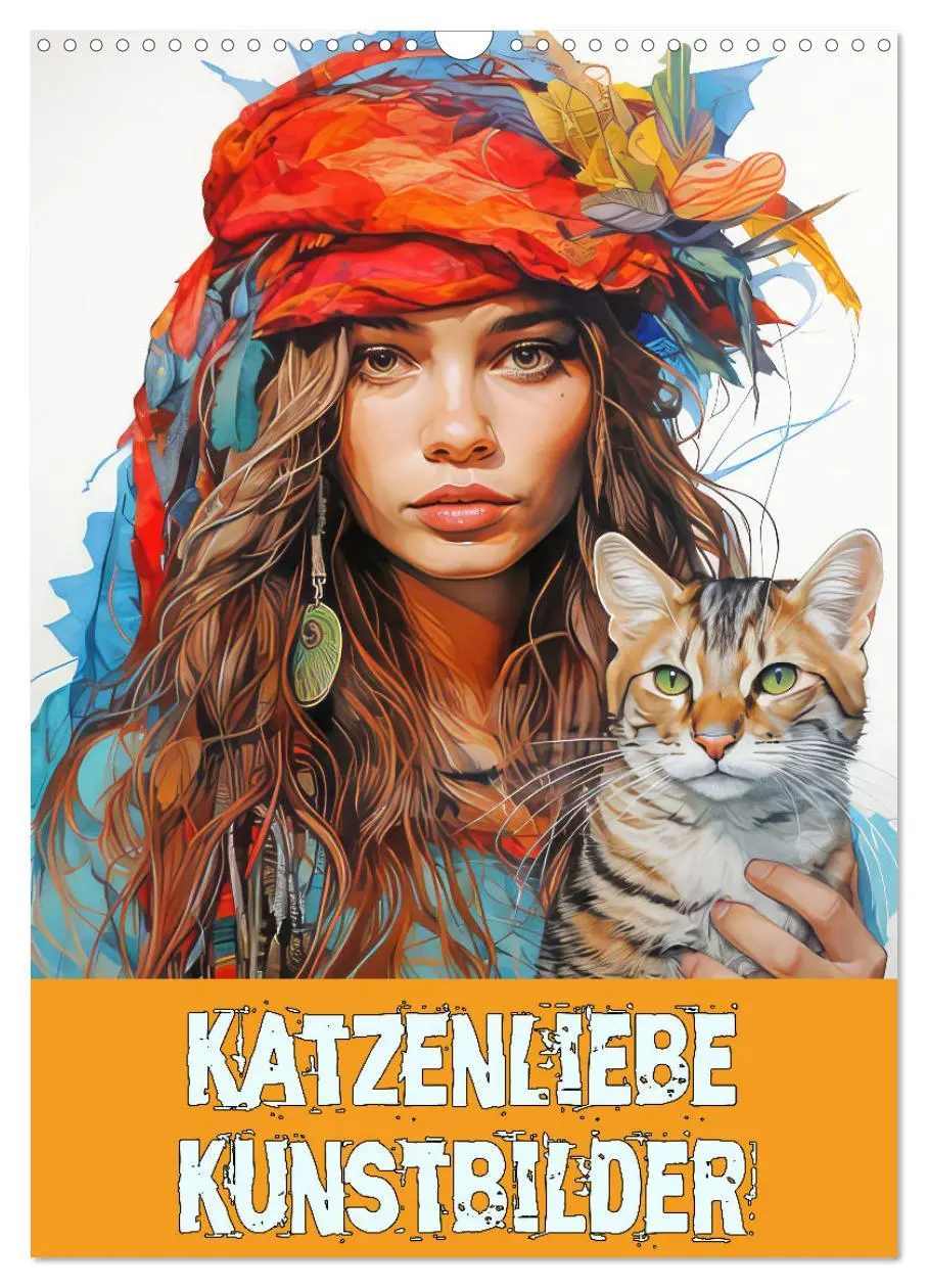 Cover: 9783516292589 | Katzenliebe Kunstbilder (Wandkalender 2026 DIN A3 hoch), CALVENDO...