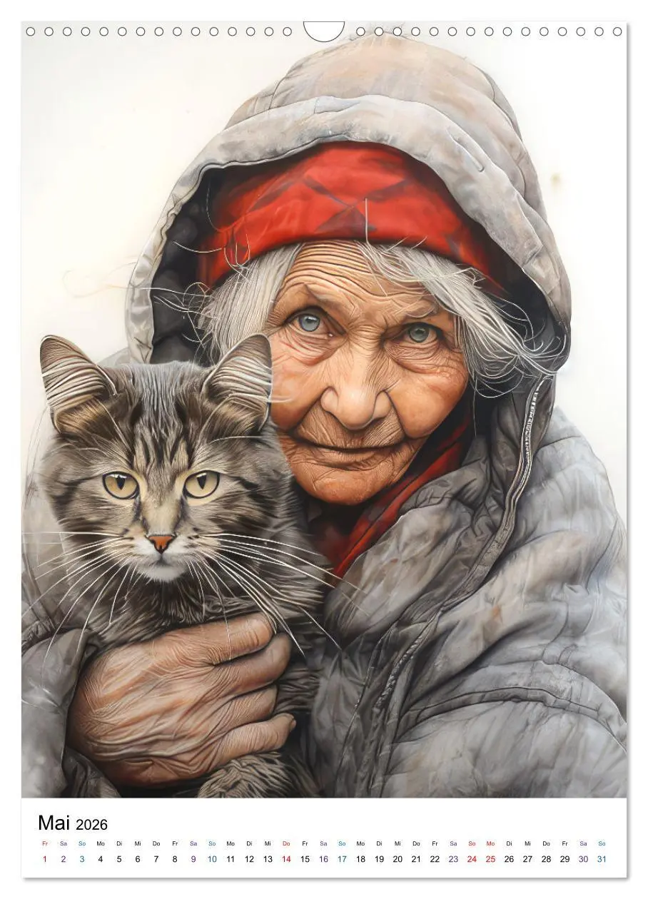 Bild: 9783516292589 | Katzenliebe Kunstbilder (Wandkalender 2026 DIN A3 hoch), CALVENDO...