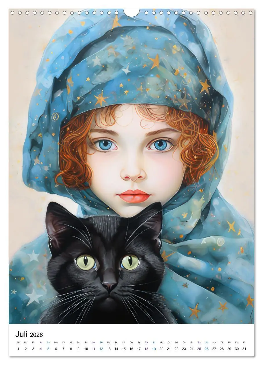 Bild: 9783516292589 | Katzenliebe Kunstbilder (Wandkalender 2026 DIN A3 hoch), CALVENDO...