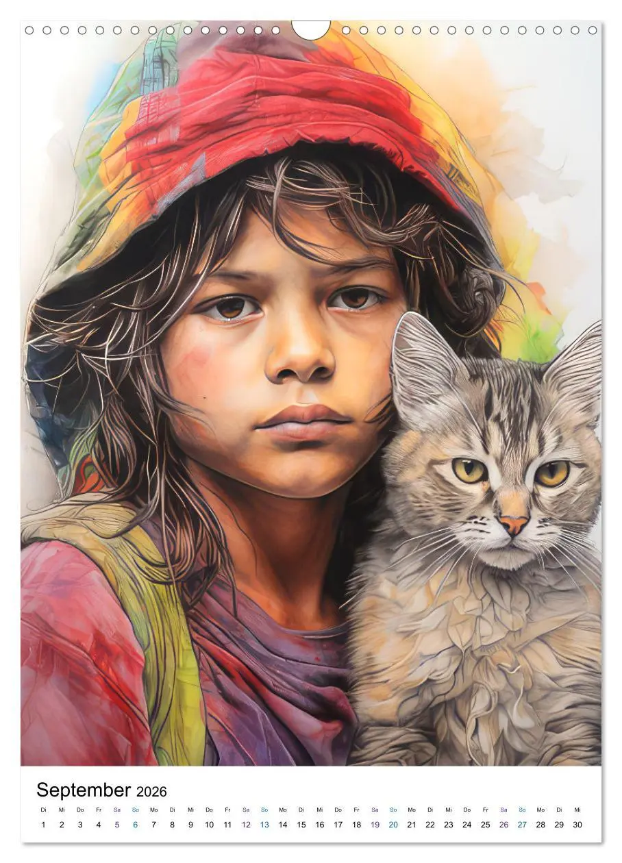 Bild: 9783516292589 | Katzenliebe Kunstbilder (Wandkalender 2026 DIN A3 hoch), CALVENDO...