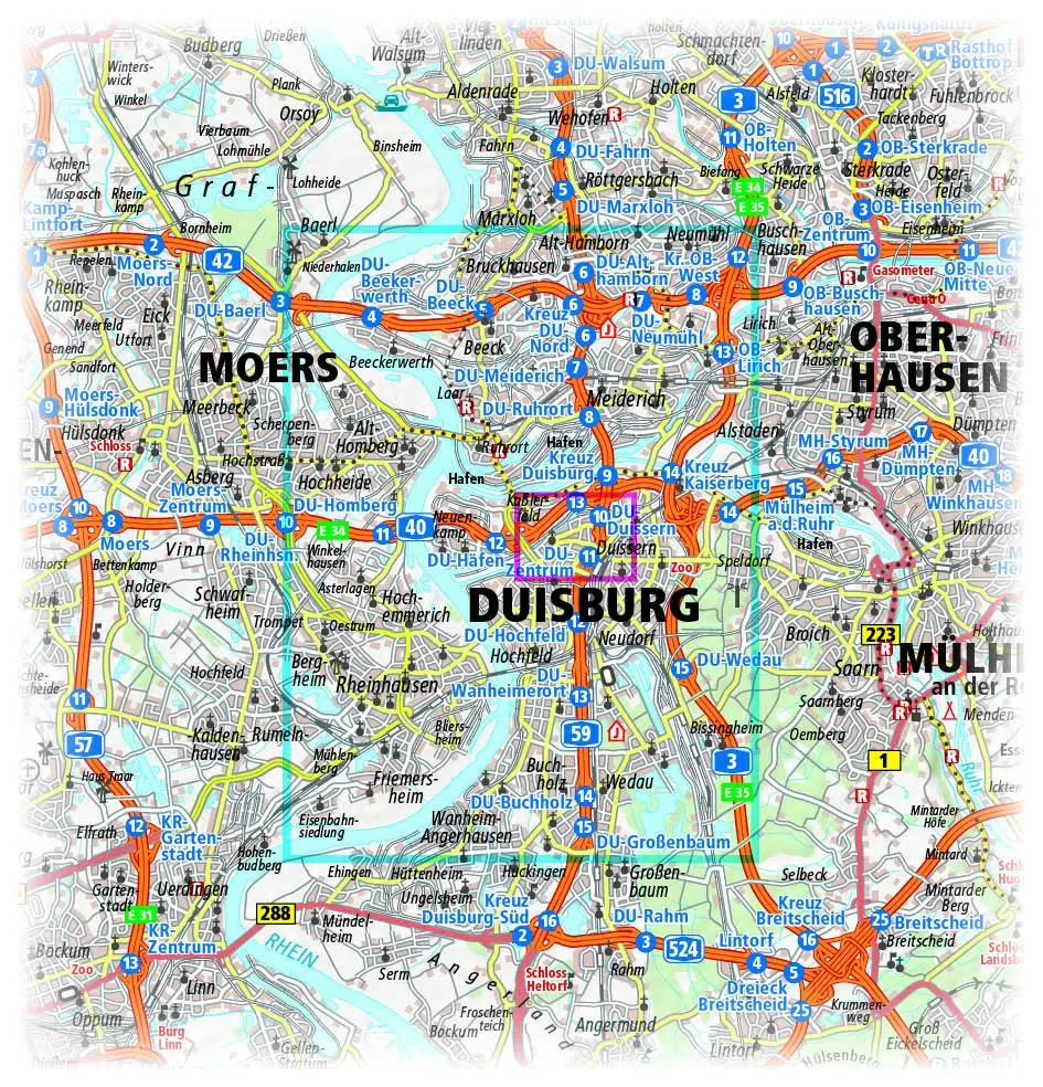 Bild: 9783961322589 | Duisburg. Stadtplan 1:18 000 | (Land-)Karte | Stadtplan (PUBLICPRESS)