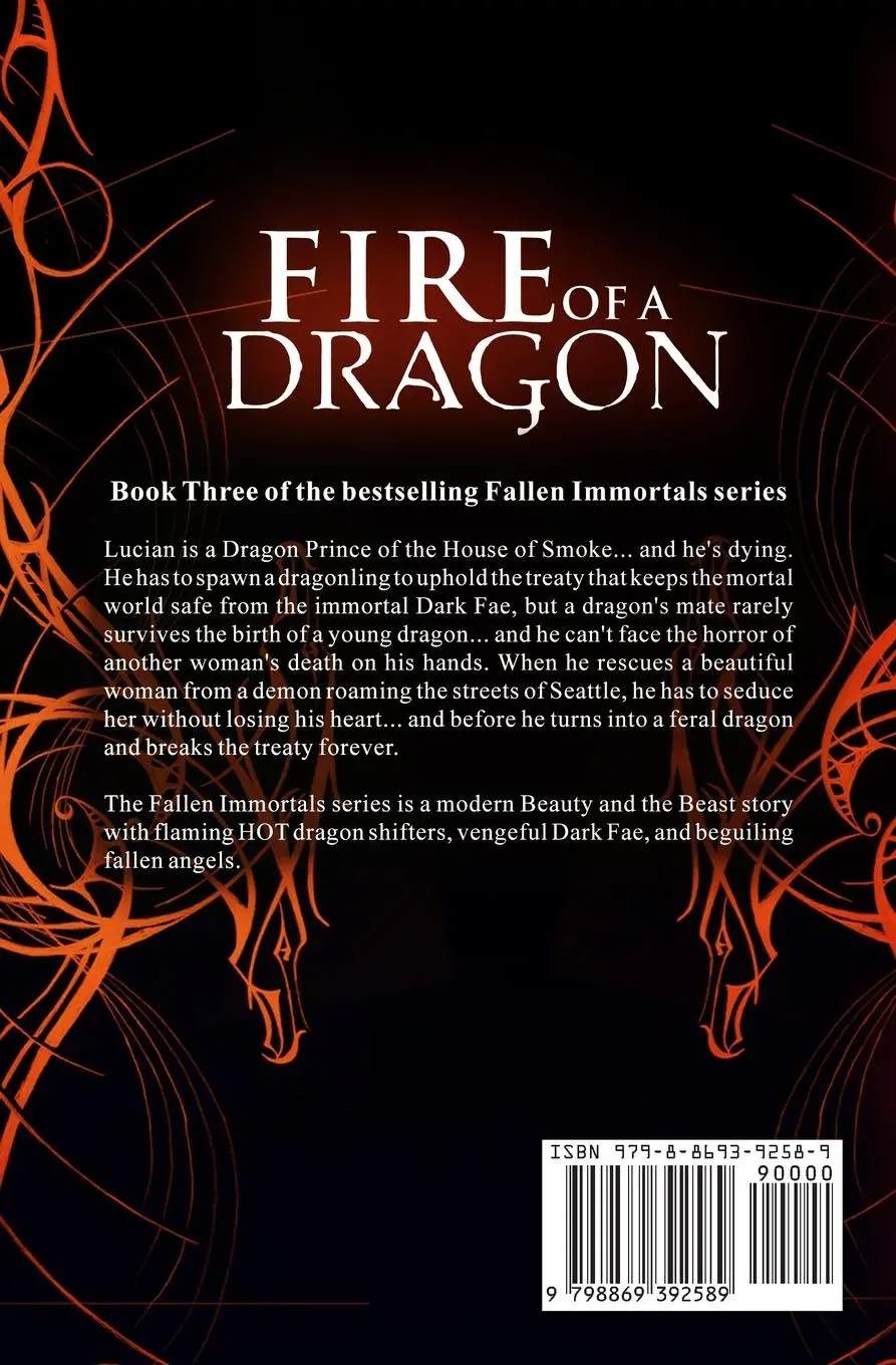 Rückseite: 9798869392589 | Fire of a Dragon (Fallen Immortals 3) | Alisa Woods | Taschenbuch
