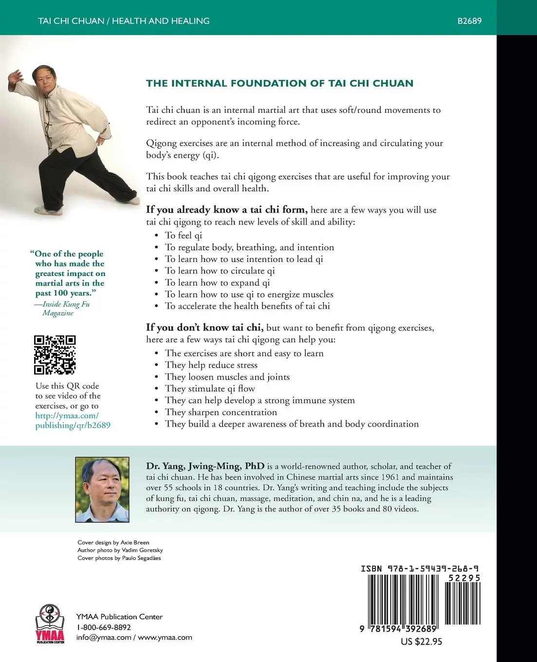 Rückseite: 9781594392689 | Tai CHI Qigong | The Internal Foundation of Tai CHI Chuan | Yang
