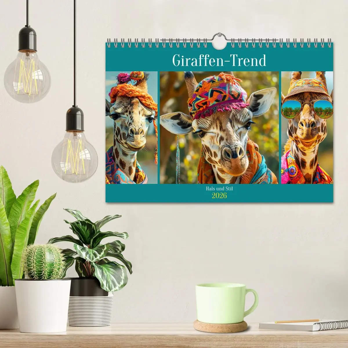 Bild: 9783457332689 | Giraffen-Trend. Hals und Stil (Wandkalender 2026 DIN A4 quer),...