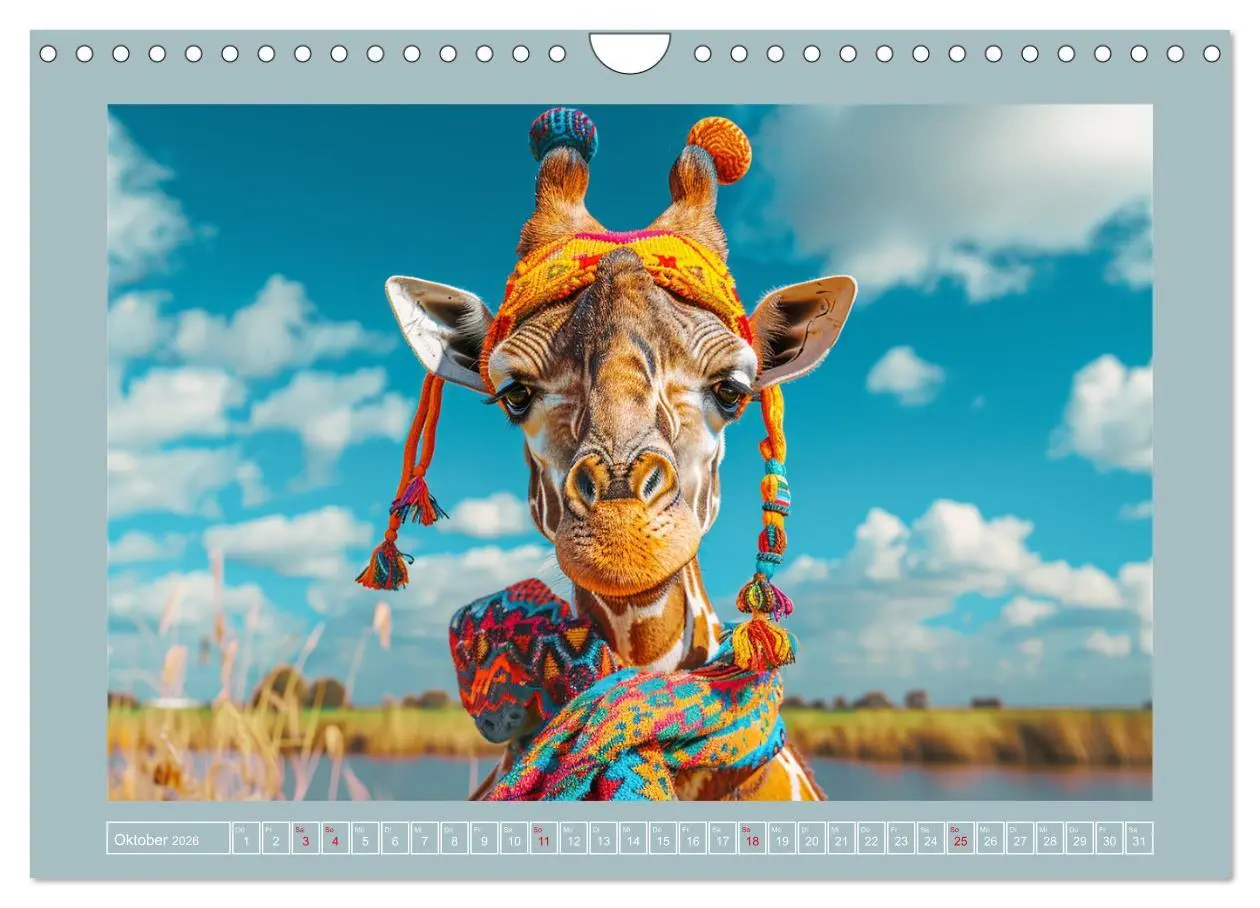 Bild: 9783457332689 | Giraffen-Trend. Hals und Stil (Wandkalender 2026 DIN A4 quer),...