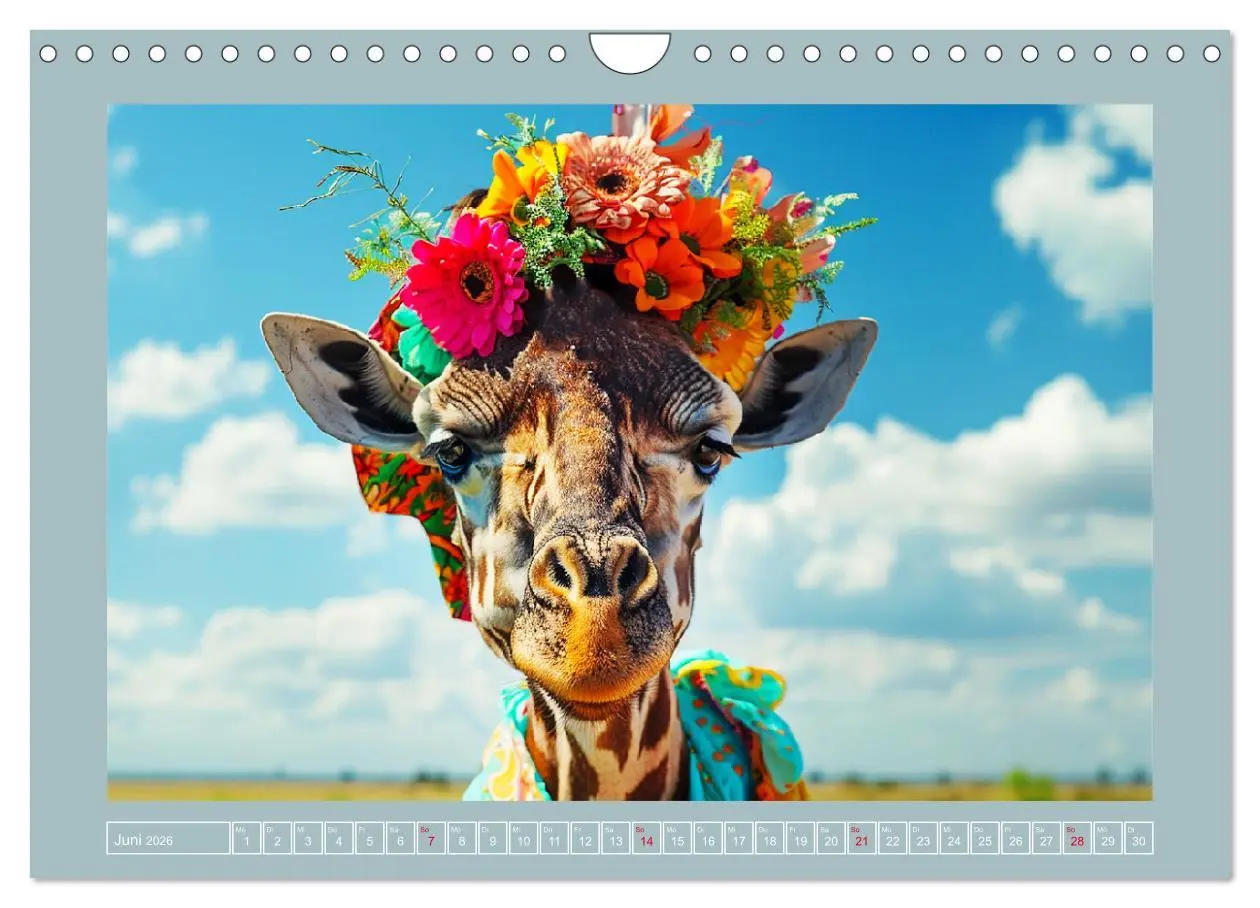 Bild: 9783457332689 | Giraffen-Trend. Hals und Stil (Wandkalender 2026 DIN A4 quer),...