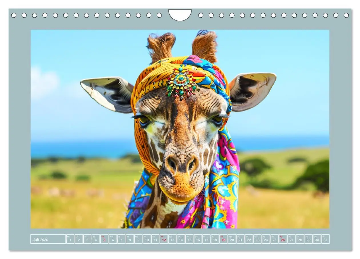 Bild: 9783457332689 | Giraffen-Trend. Hals und Stil (Wandkalender 2026 DIN A4 quer),...