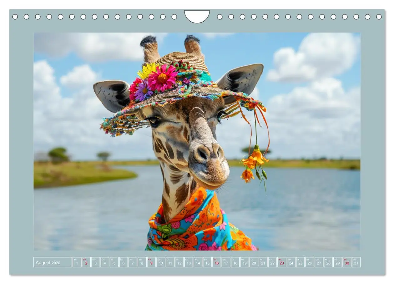 Bild: 9783457332689 | Giraffen-Trend. Hals und Stil (Wandkalender 2026 DIN A4 quer),...