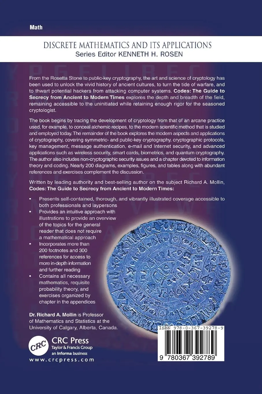 Rückseite: 9780367392789 | Codes | The Guide to Secrecy From Ancient to Modern Times | Mollin