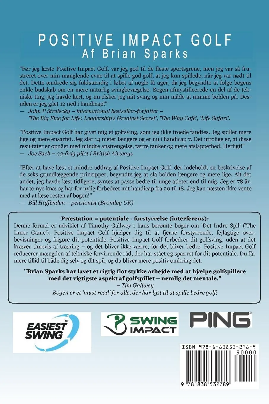 Rückseite: 9781838532789 | Positive Impact Golf | Brian Sparks | Taschenbuch | Dänisch | 2020