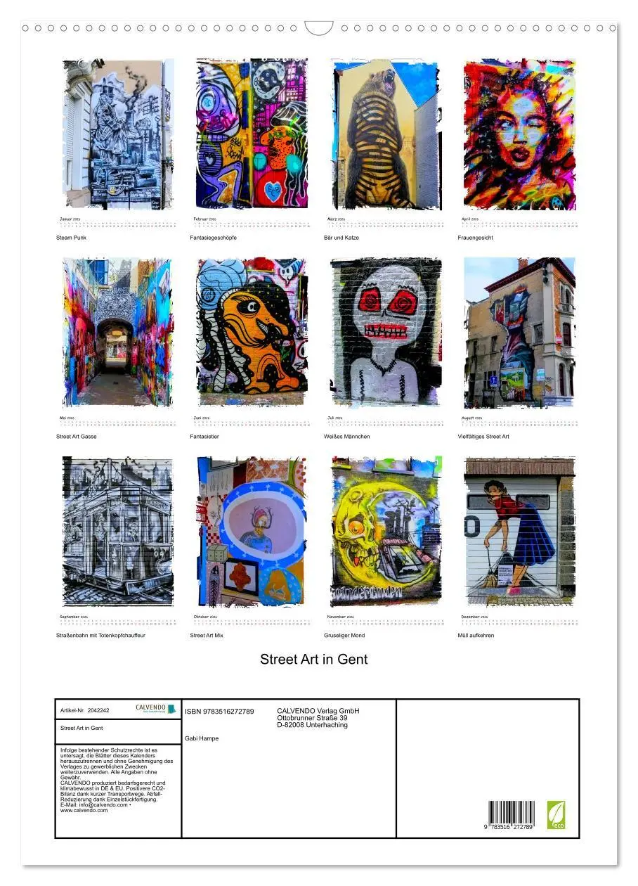 Bild: 9783516272789 | Street Art in Gent (Wandkalender 2026 DIN A2 hoch), CALVENDO...