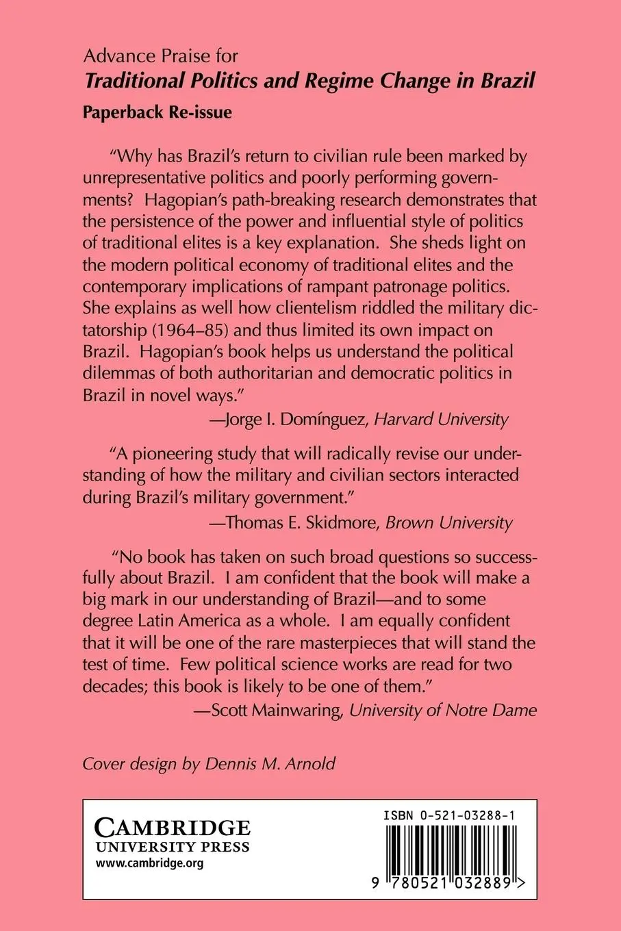 Rückseite: 9780521032889 | Traditional Politics and Regime Change in Brazil | Frances Hagopian