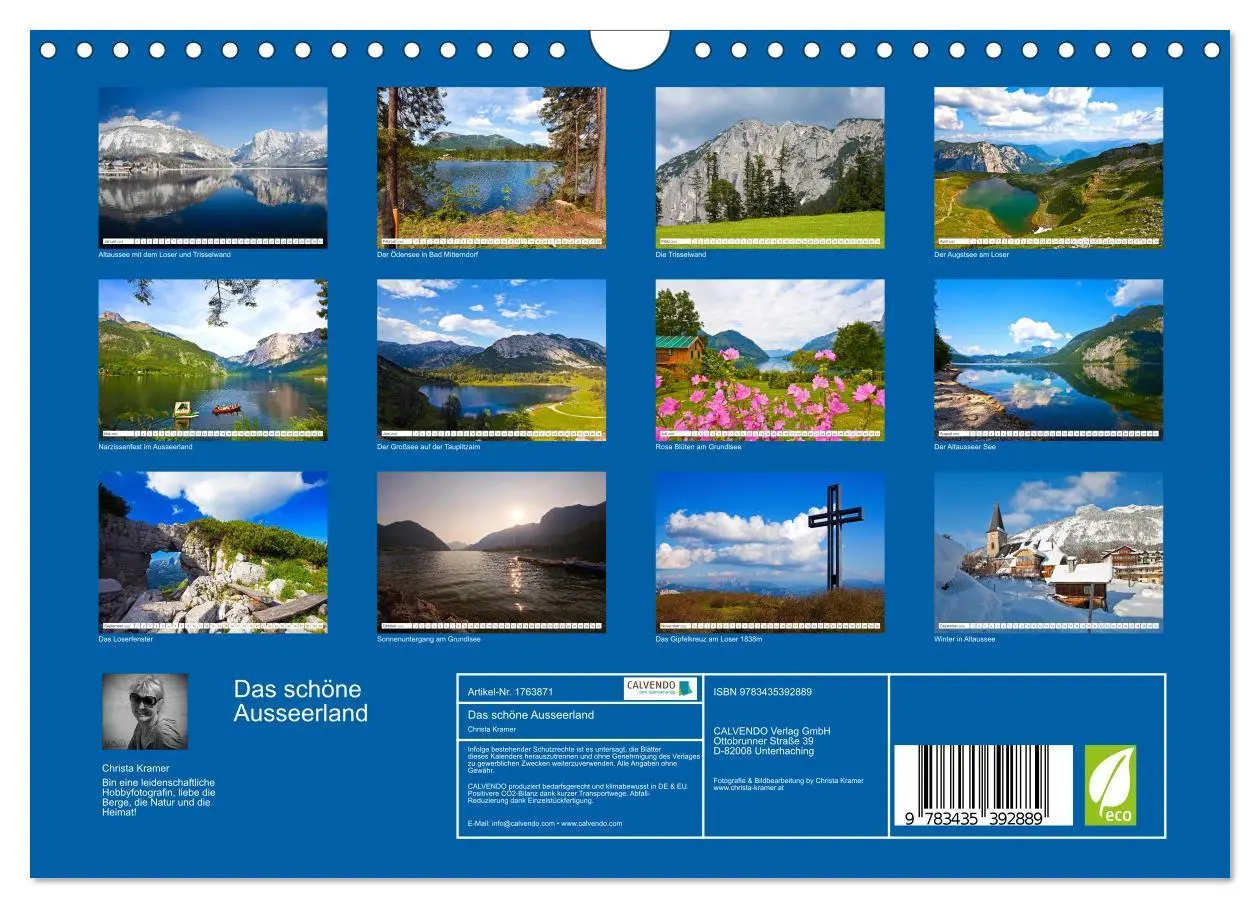 Bild: 9783435392889 | Das schöne Ausseerland (Wandkalender 2025 DIN A4 quer), CALVENDO...