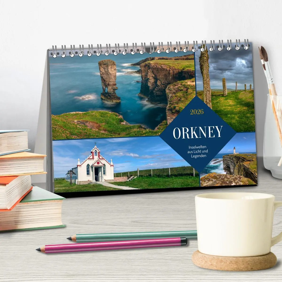 Bild: 9783457482889 | Orkney, Inselwelten aus Licht und Legenden. (Tischkalender 2026 DIN...