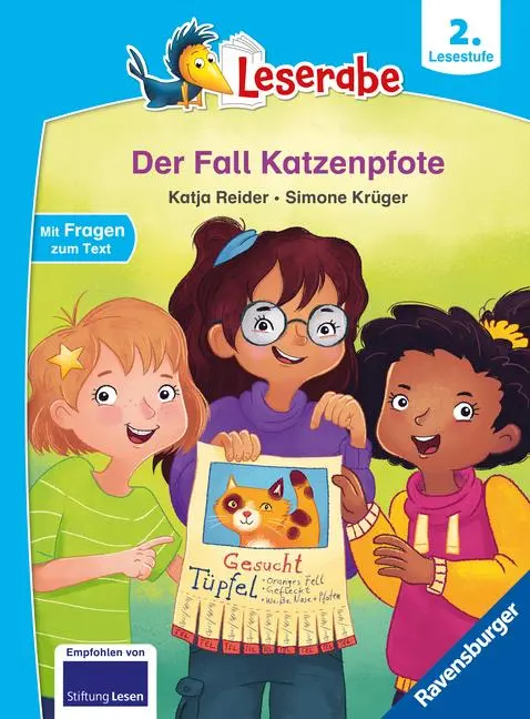 Cover: 9783473462889 | Leserabe 2. Lesestufe - Der Fall Katzenpfote | Katja Reider | Buch