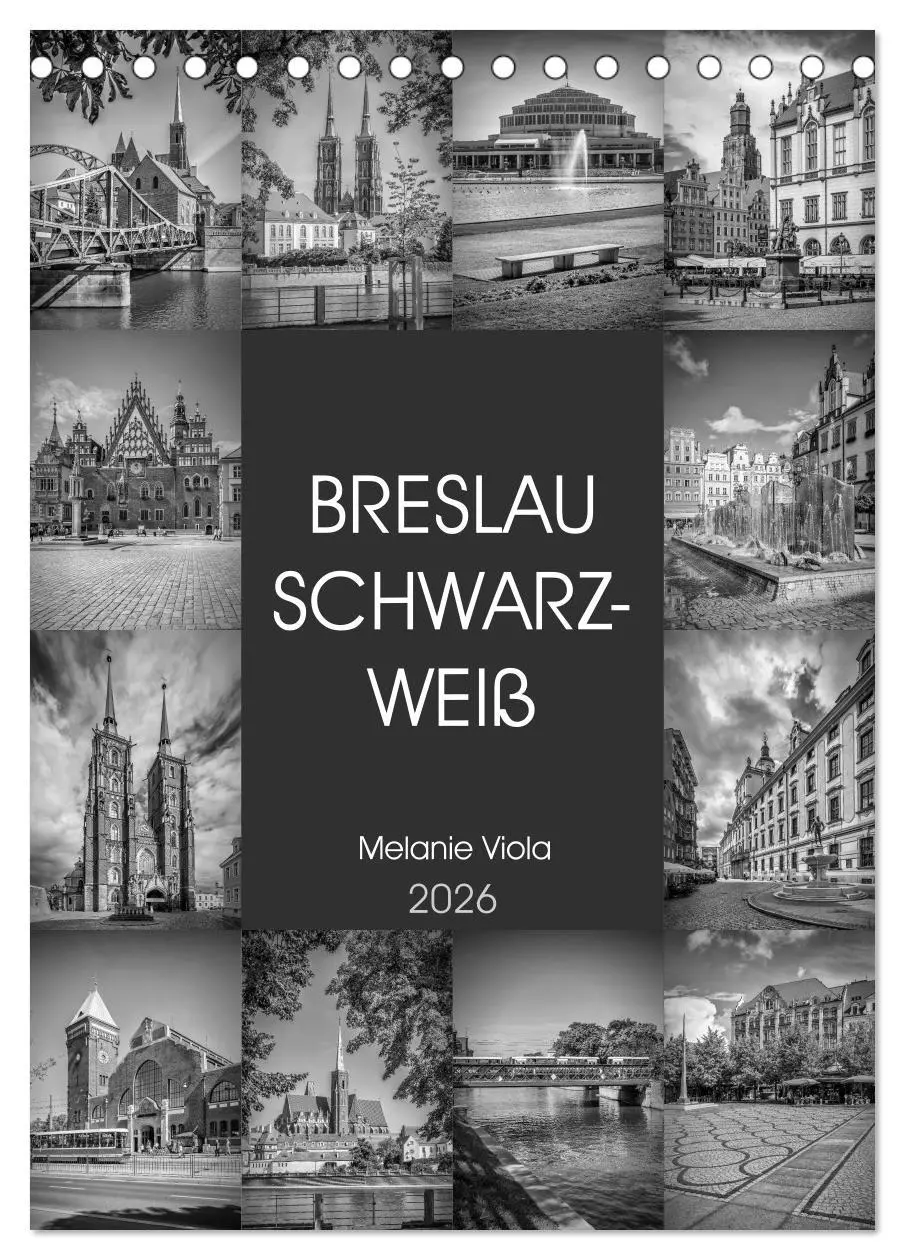 Cover: 9783516402889 | BRESLAU SCHWARZWEIß (Tischkalender 2026 DIN A5 hoch), CALVENDO...
