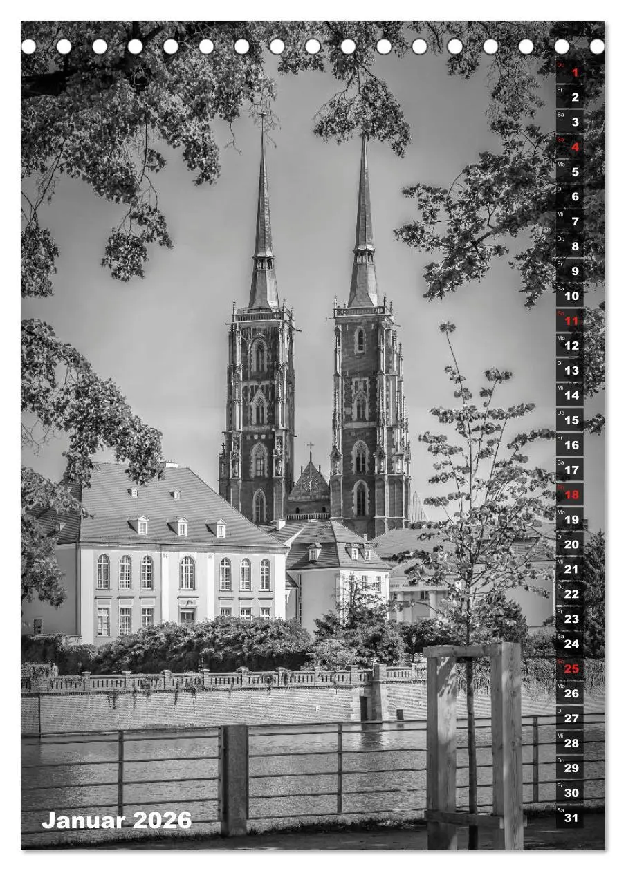 Bild: 9783516402889 | BRESLAU SCHWARZWEIß (Tischkalender 2026 DIN A5 hoch), CALVENDO...