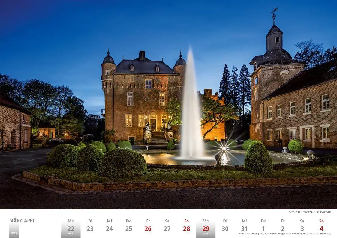 Bild: 9783965352889 | Rheinland 2027 Wandkalender A4 quer Spiralbindung 28 Blatt mit 56...