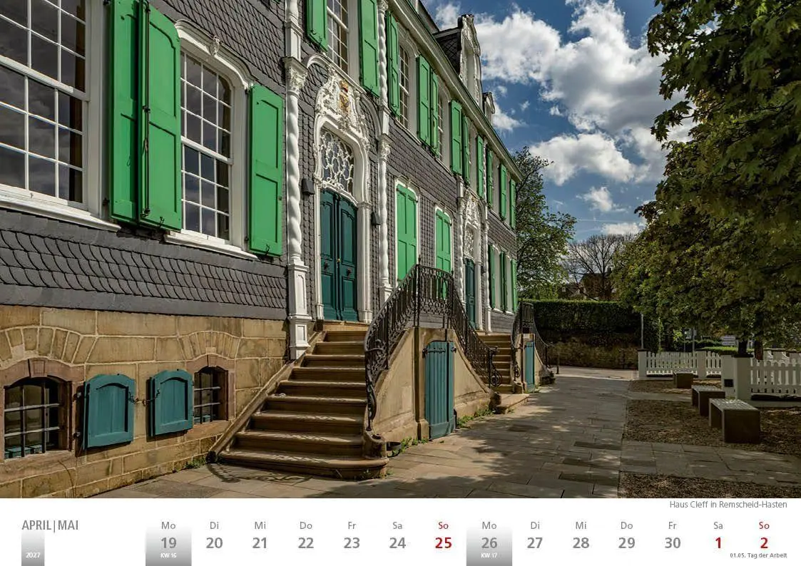 Bild: 9783965352889 | Rheinland 2027 Wandkalender A4 quer Spiralbindung 28 Blatt mit 56...