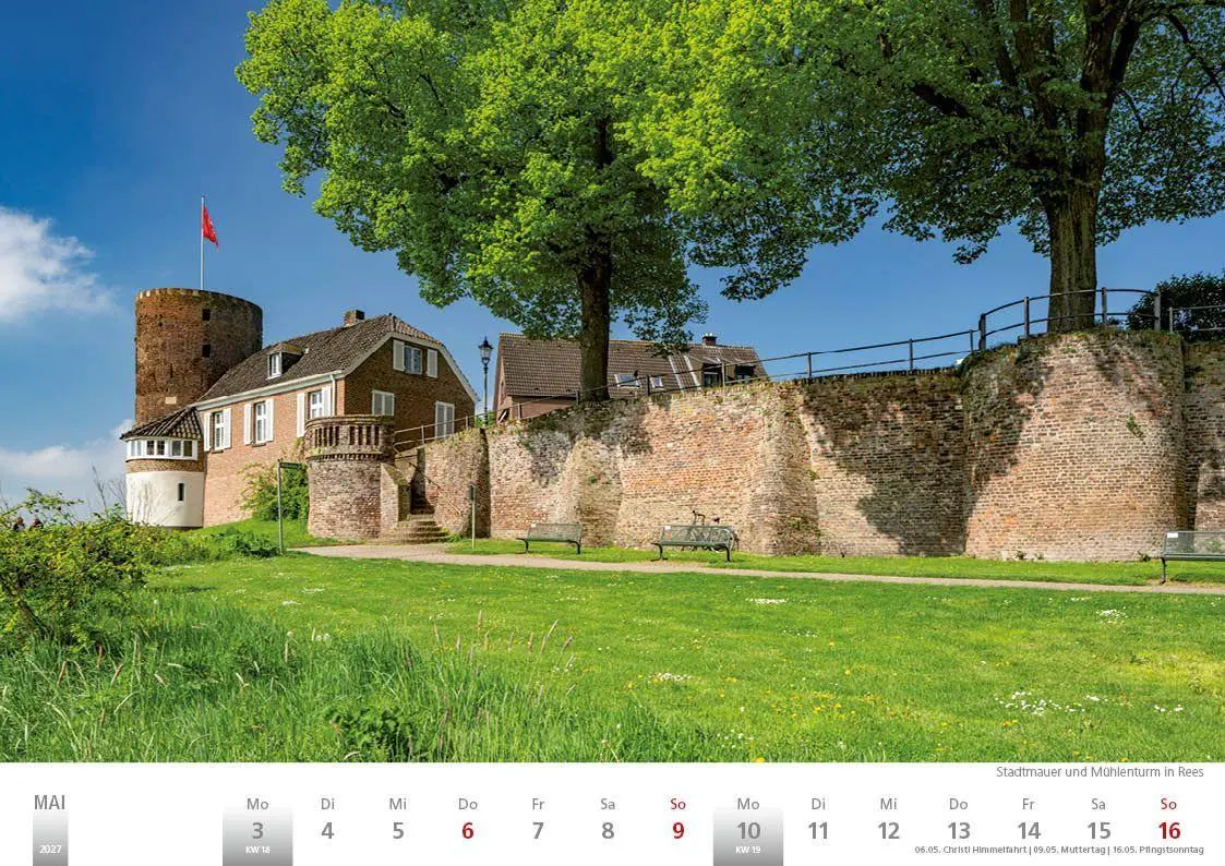 Bild: 9783965352889 | Rheinland 2027 Wandkalender A4 quer Spiralbindung 28 Blatt mit 56...