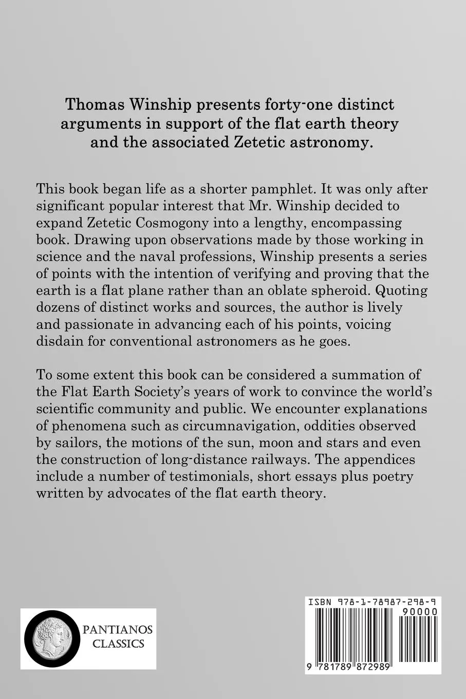 Rückseite: 9781789872989 | Zetetic Cosmogony | Thomas Winship | Taschenbuch | Englisch
