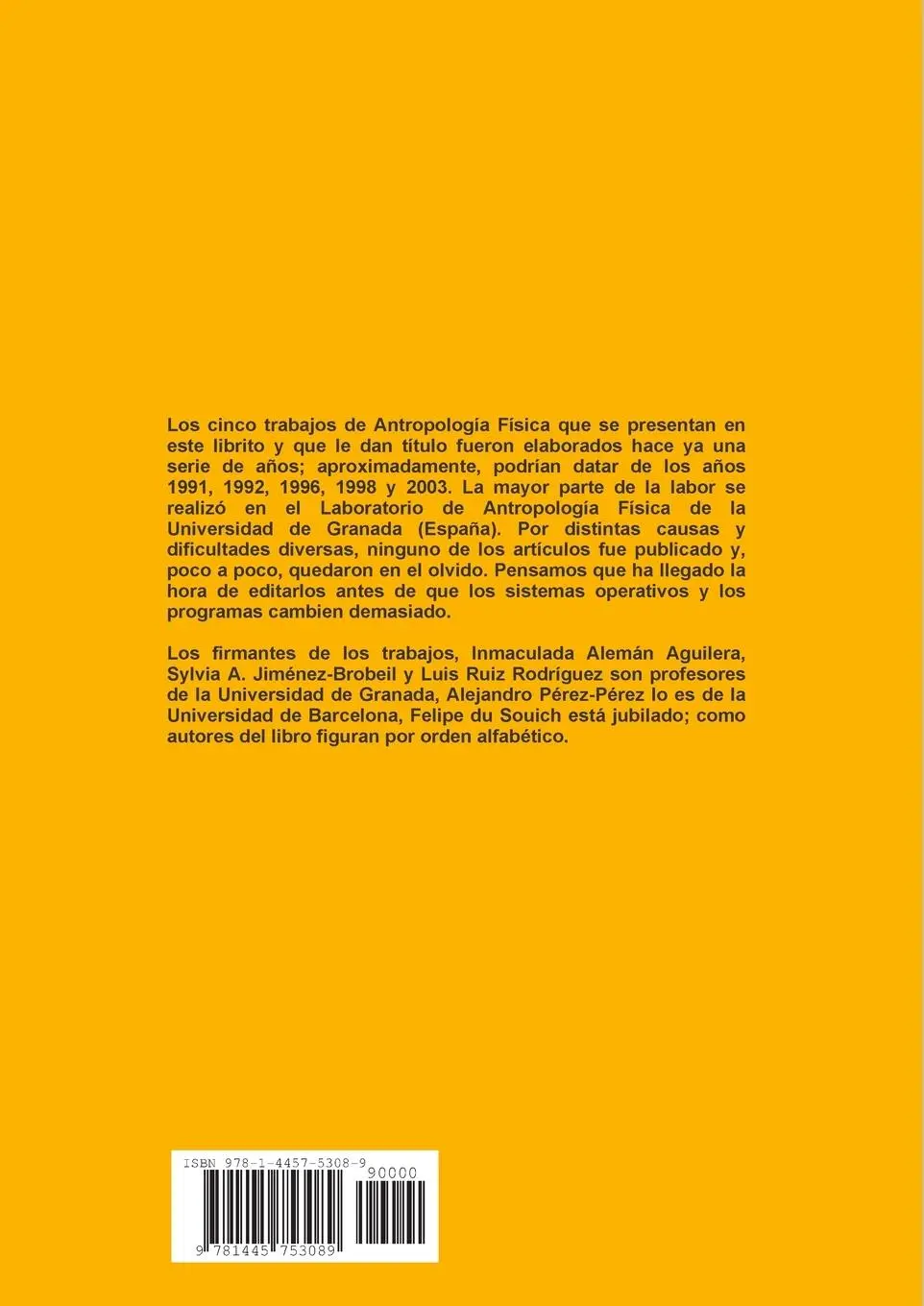 Rückseite: 9781445753089 | Cinco Trabajos de Antropología Física (2010) | Henrici | Taschenbuch