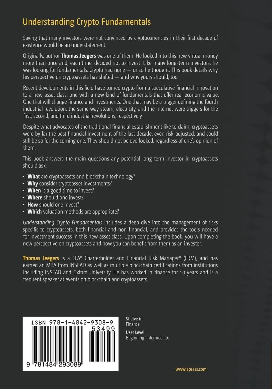 Rückseite: 9781484293089 | Understanding Crypto Fundamentals | Thomas Jeegers | Taschenbuch | xx