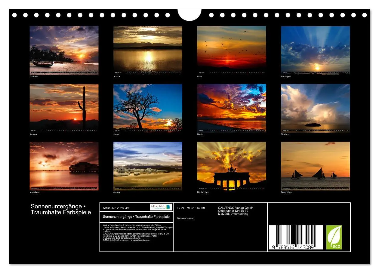 Bild: 9783516143089 | Sonnenuntergänge ¿ Traumhafte Farbspiele (Wandkalender 2026 DIN A4...