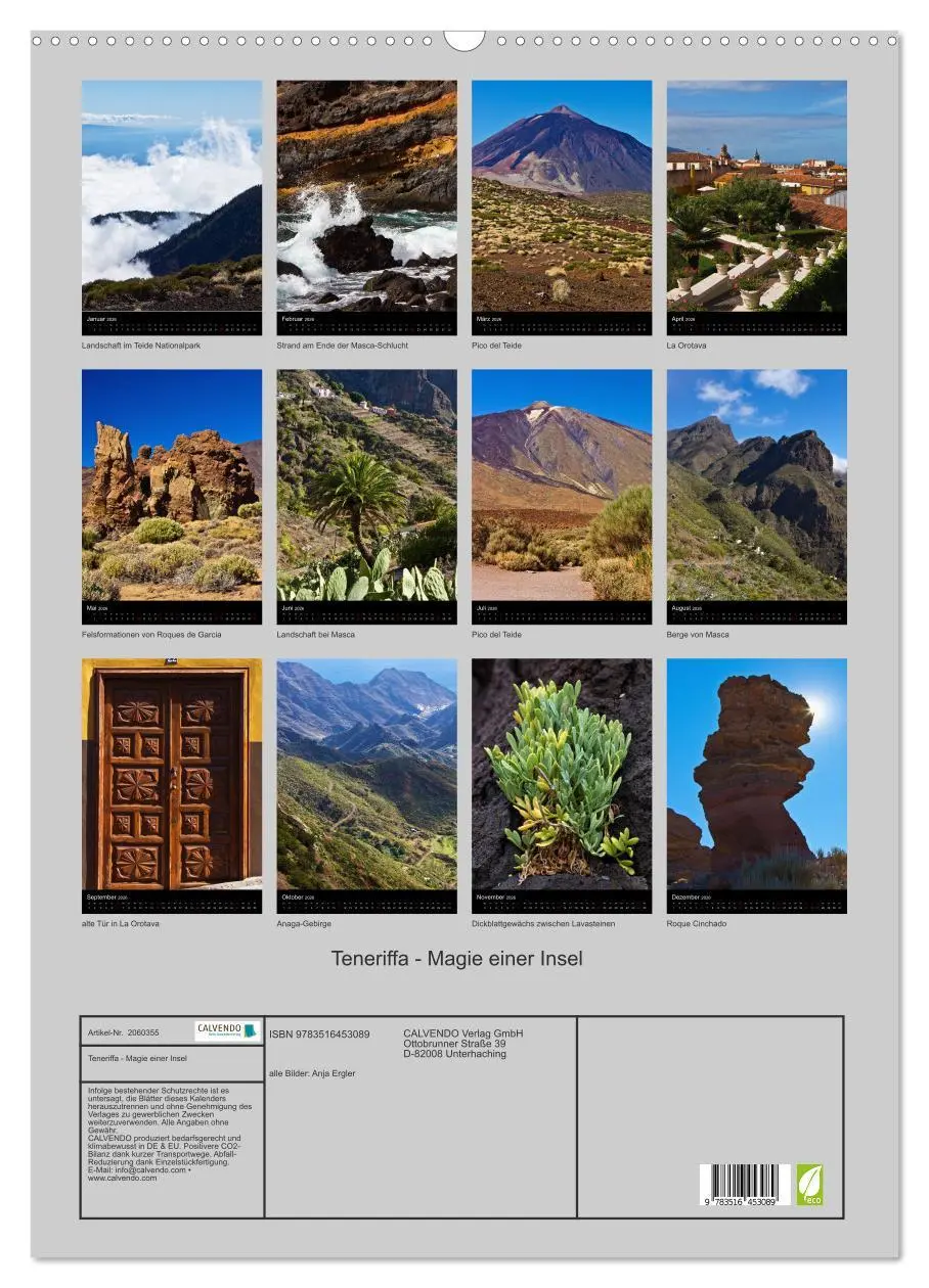 Bild: 9783516453089 | Teneriffa - Magie einer Insel (Wandkalender 2026 DIN A2 hoch),...