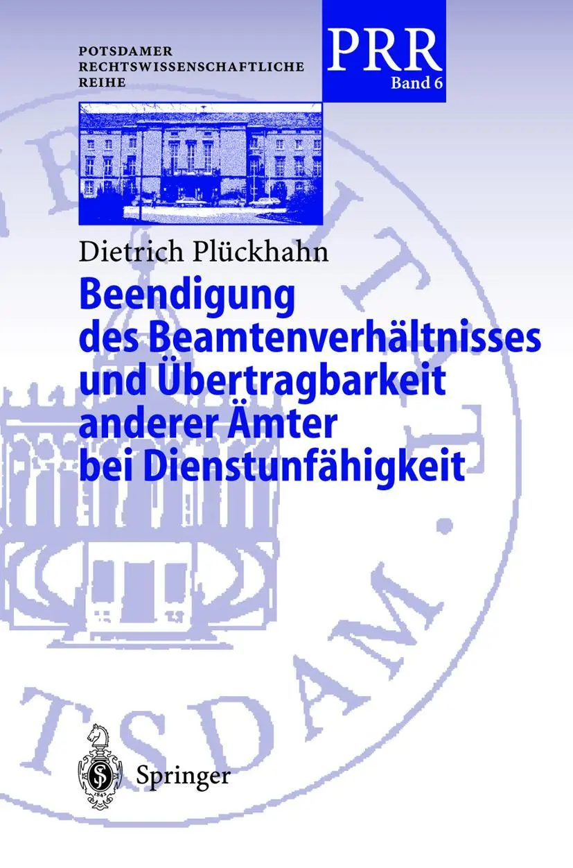 Cover: 9783540663089 | Beendigung des Beamtenverhältnisses und Übertragbarkeit anderer...