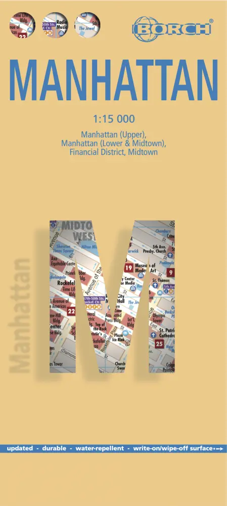 Cover: 9783866093089 | Borch Map Manhattan | (Land-)Karte | Mehrfarbendruck. Gefalzt | 2 S.