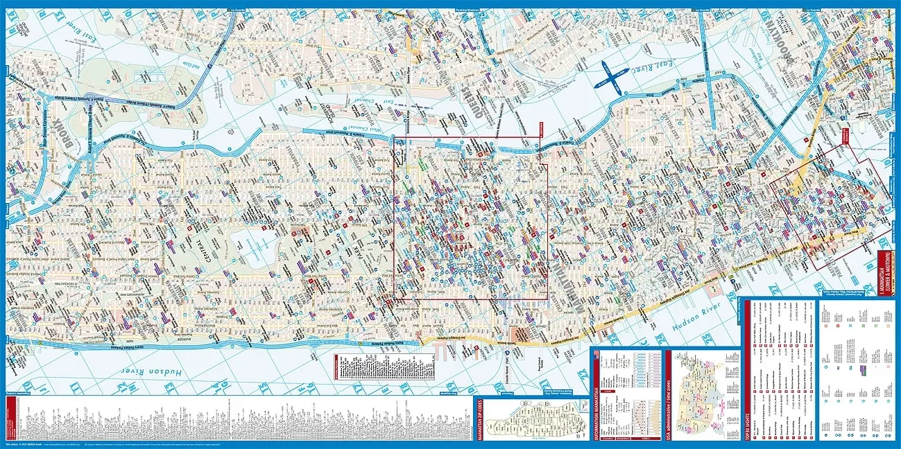 Bild: 9783866093089 | Borch Map Manhattan | (Land-)Karte | Mehrfarbendruck. Gefalzt | 2 S.