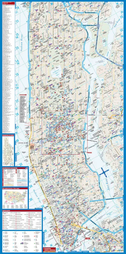 Bild: 9783866093089 | Borch Map Manhattan | (Land-)Karte | Mehrfarbendruck. Gefalzt | 2 S.