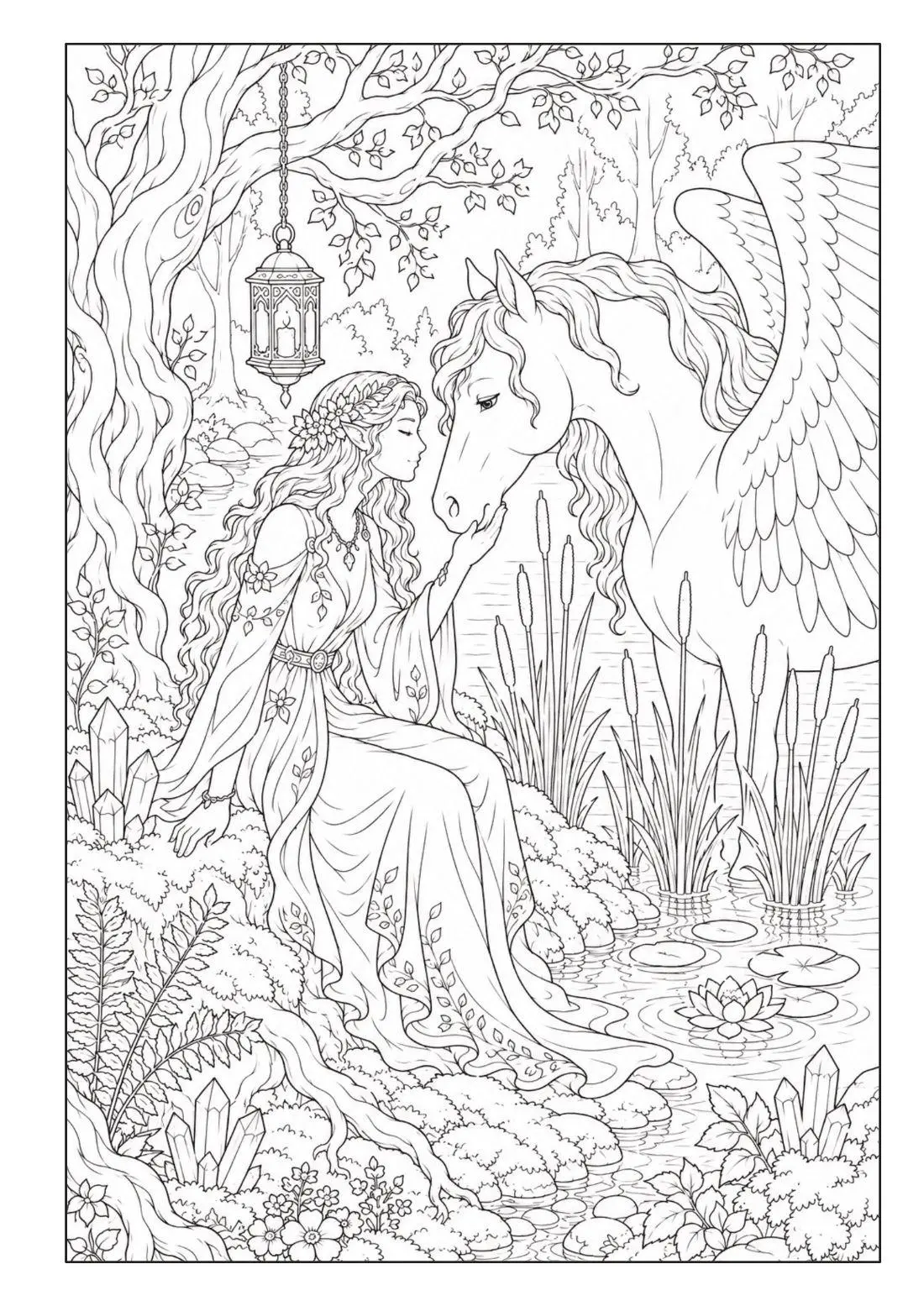 Bild: 9783986573089 | Zauberwald Fantasy Malbuch für Erwachsene und Jugendliche mit 100...