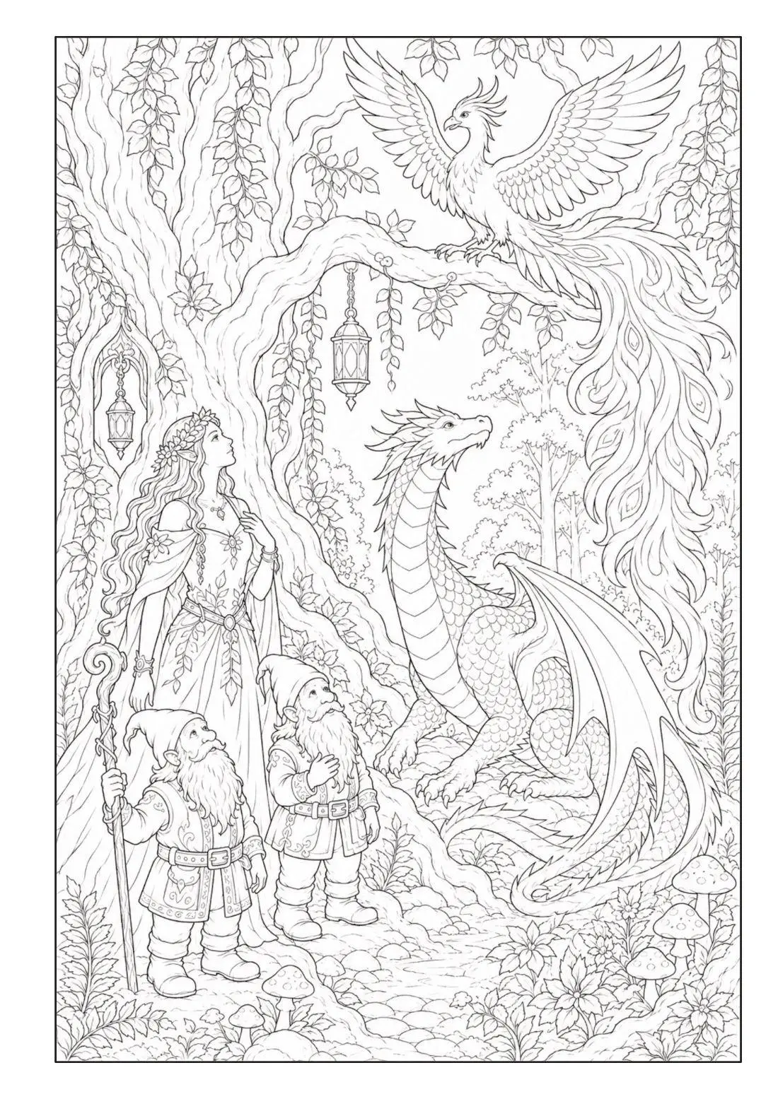 Bild: 9783986573089 | Zauberwald Fantasy Malbuch für Erwachsene und Jugendliche mit 100...