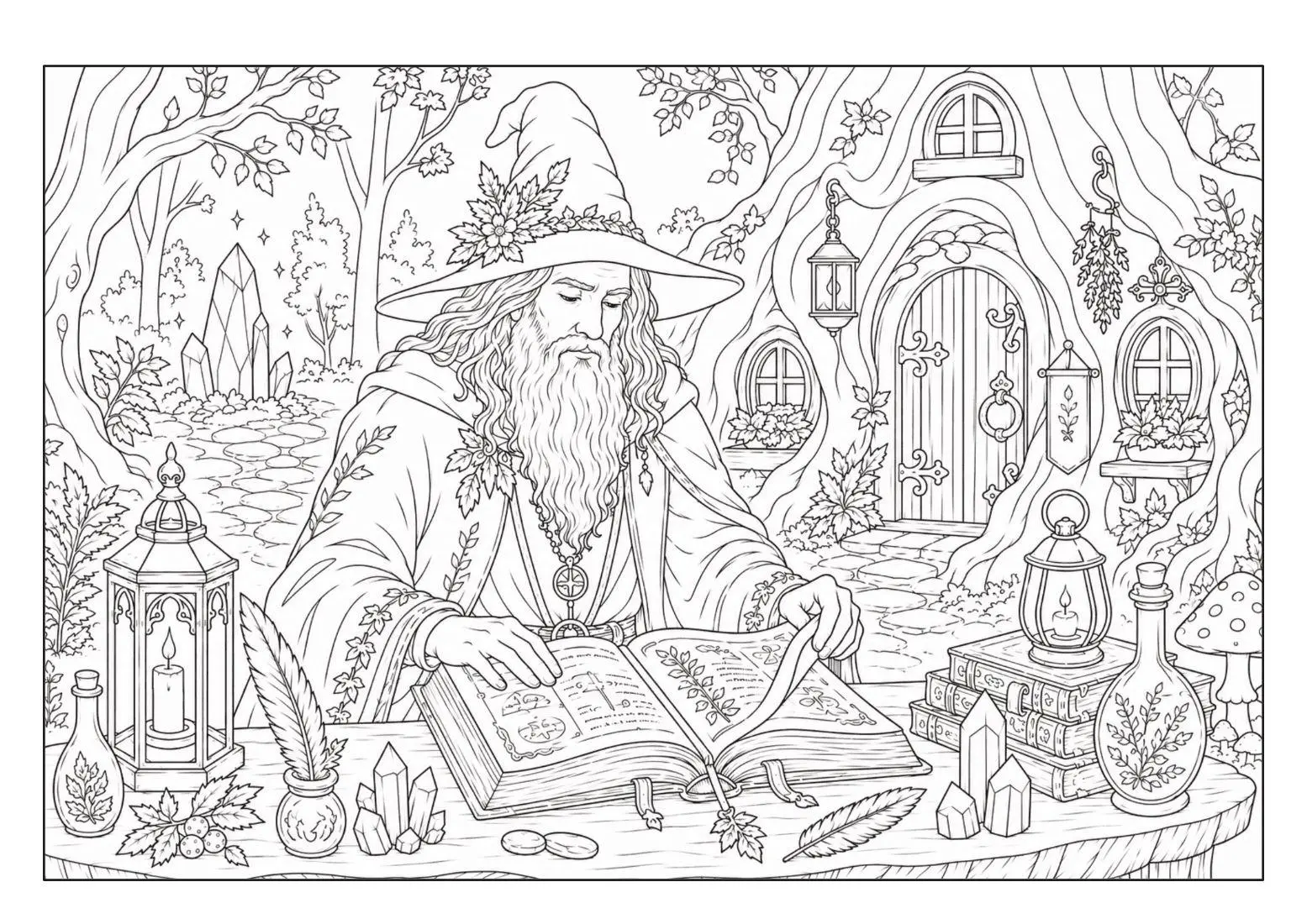 Bild: 9783986573089 | Zauberwald Fantasy Malbuch für Erwachsene und Jugendliche mit 100...