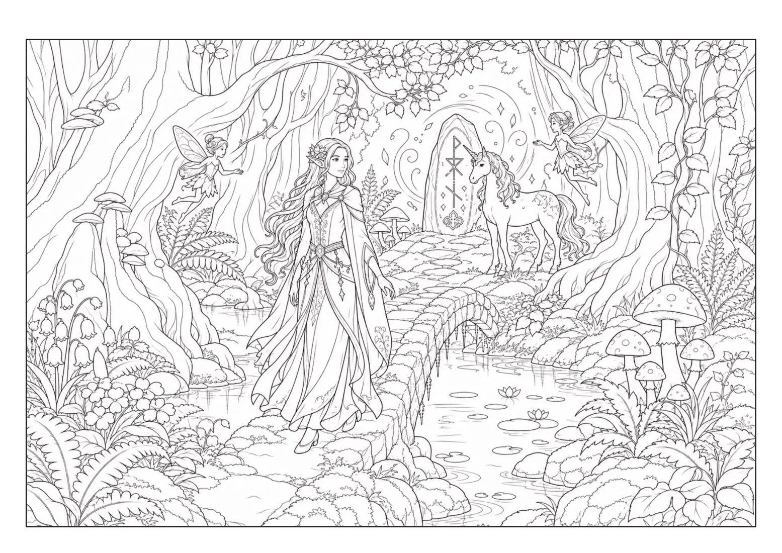 Bild: 9783986573089 | Zauberwald Fantasy Malbuch für Erwachsene und Jugendliche mit 100...