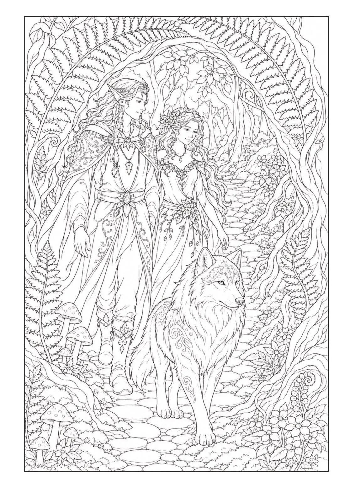 Bild: 9783986573089 | Zauberwald Fantasy Malbuch für Erwachsene und Jugendliche mit 100...