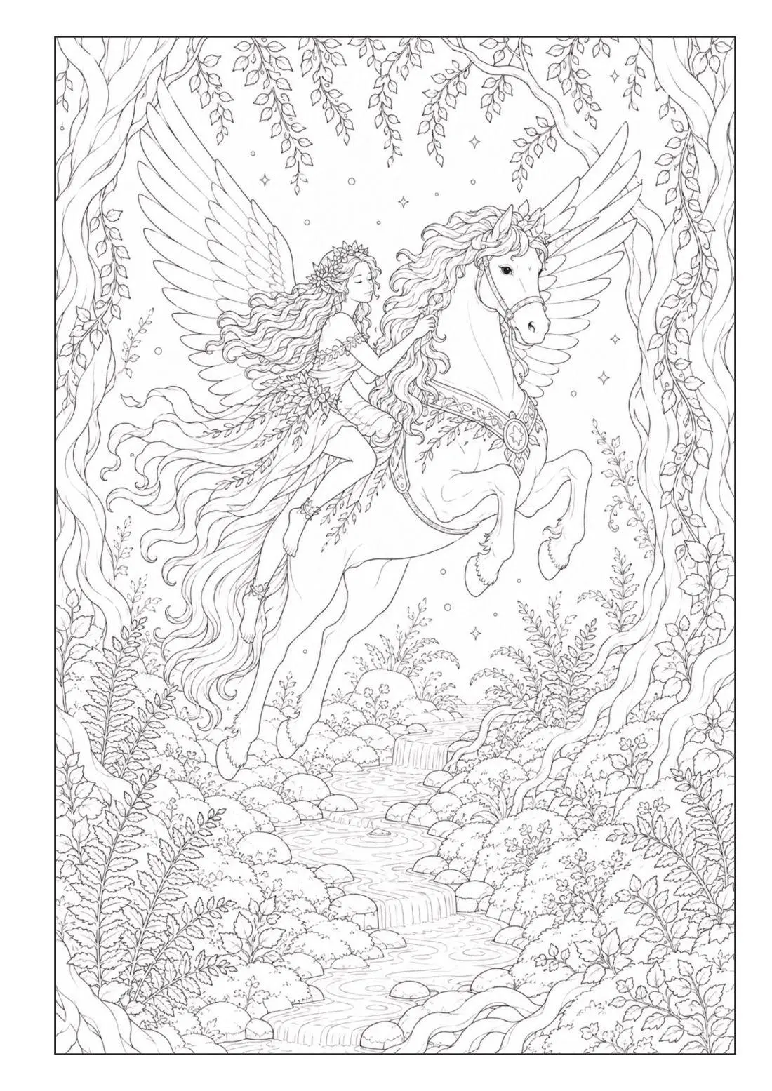 Bild: 9783986573089 | Zauberwald Fantasy Malbuch für Erwachsene und Jugendliche mit 100...