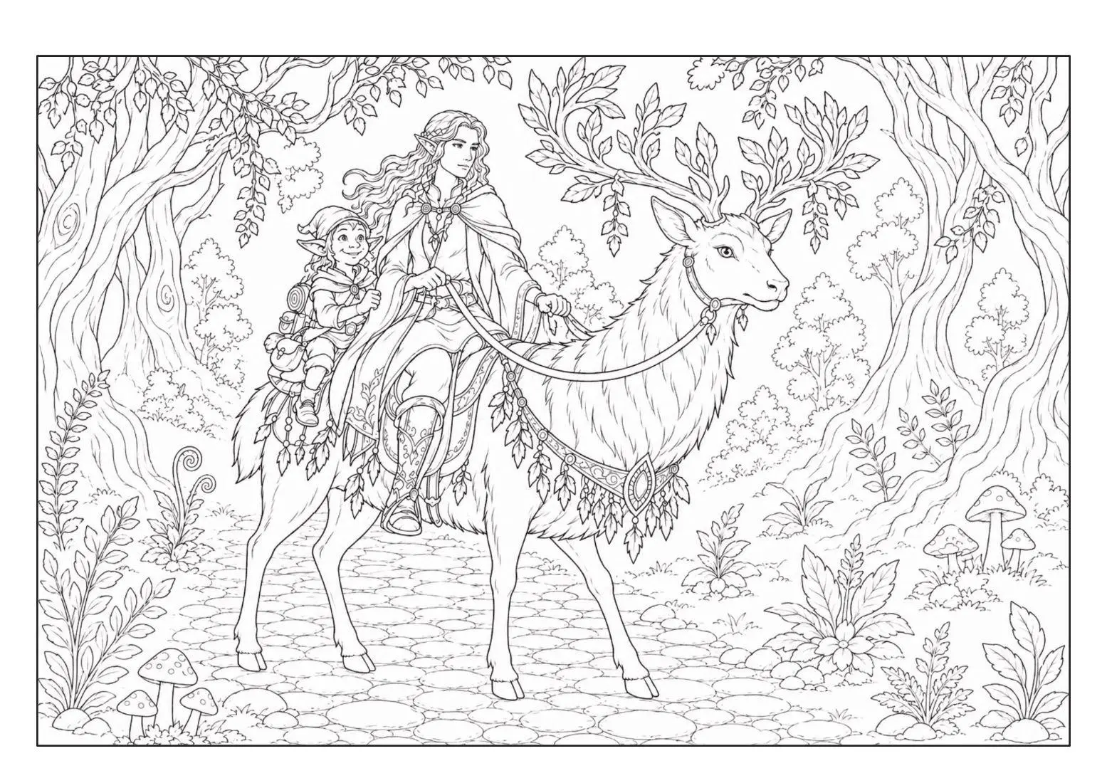 Bild: 9783986573089 | Zauberwald Fantasy Malbuch für Erwachsene und Jugendliche mit 100...