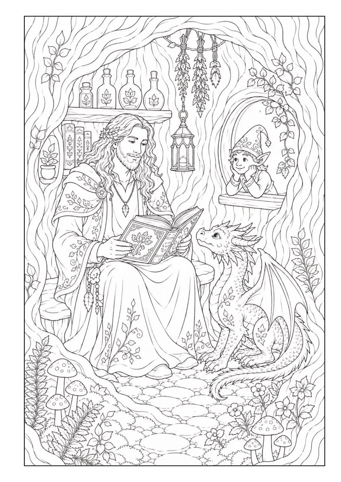 Bild: 9783986573089 | Zauberwald Fantasy Malbuch für Erwachsene und Jugendliche mit 100...