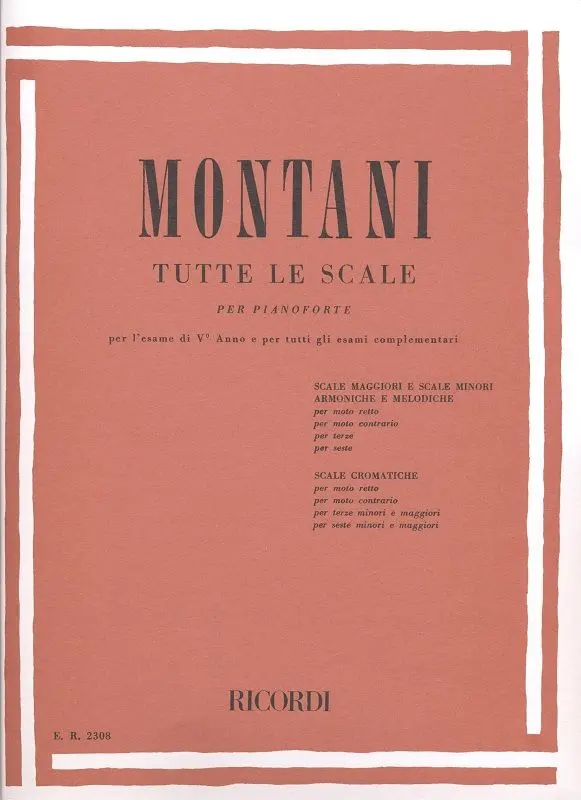Cover: 9790041823089 | Tutte Le Scale | Per Pianoforte | Pietro Montani | Buch | 1979