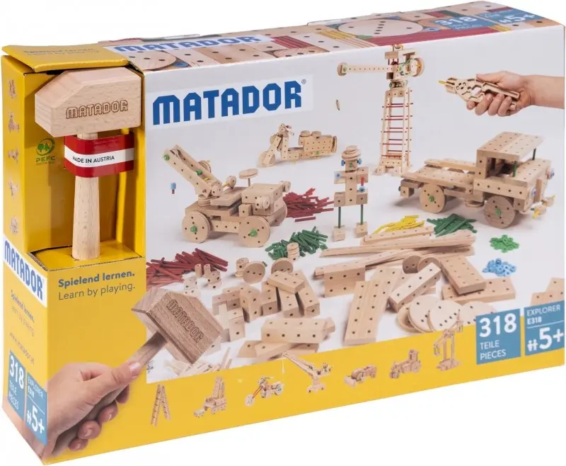Cover: 9007102113189 | MATADOR 11318 - Explorer E318, Baukasten, Holz, 318 Teile,...